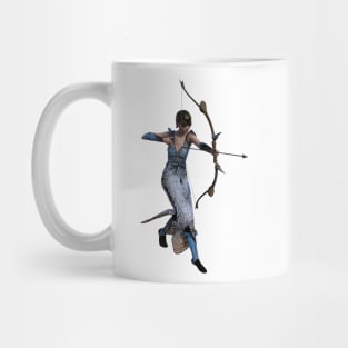 Archer Woman with Bow and Arrow Mug